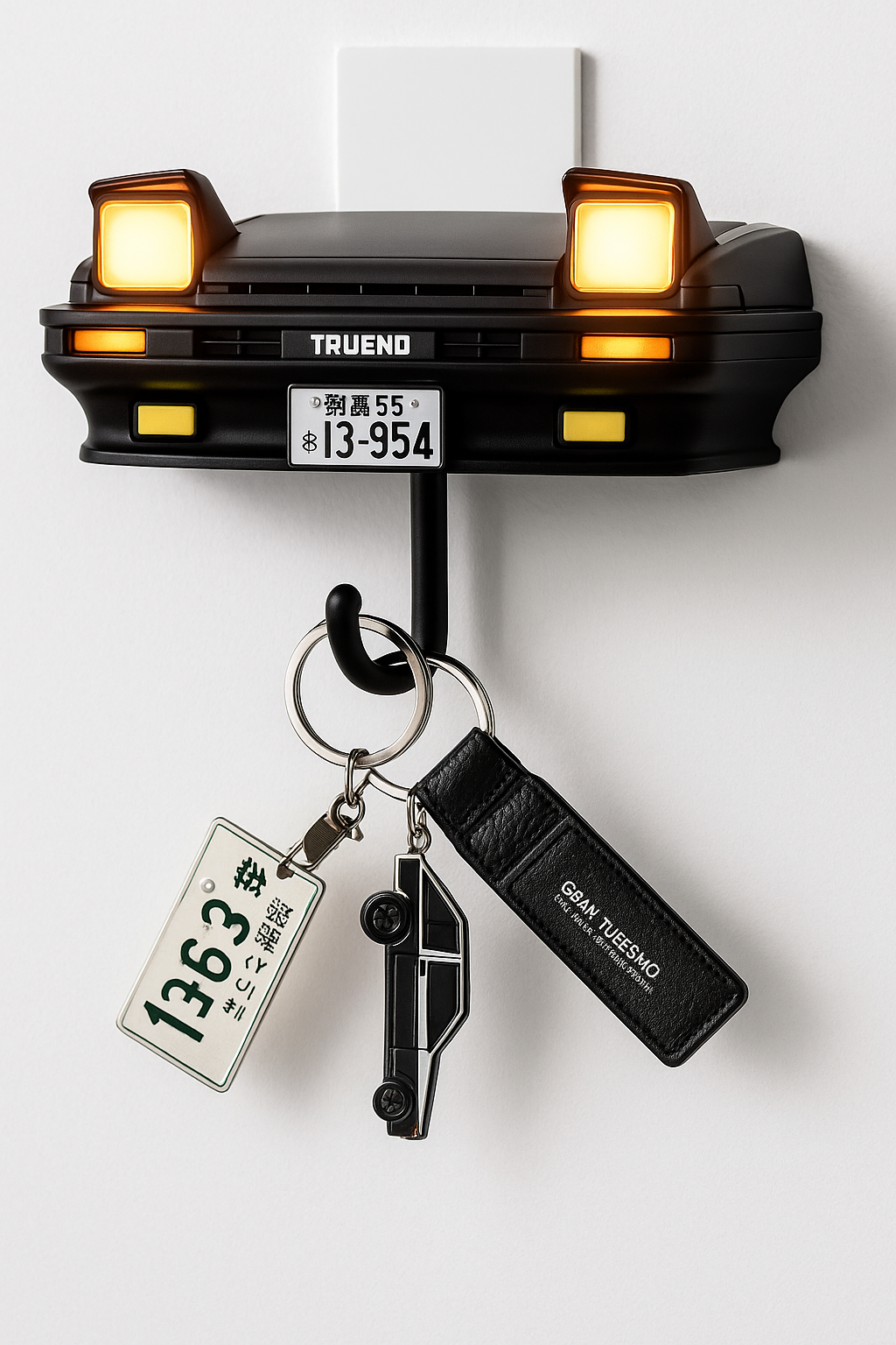 Coche cuelga llaves con luz